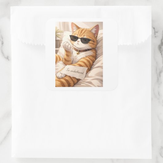 Sticker Carré StickerFAFO – So Unbothered Cat (Sac)