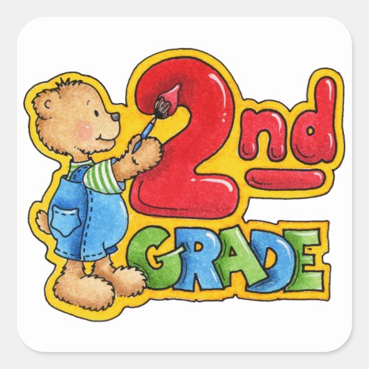 Sticker Carré Stickers/École de 2ème année (Devant)