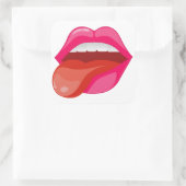 Sticker Carré Sticking out out the language (Sac)