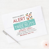 Sticker Carré Sticleur d'allergie alimentaire de noix d'arbre Tu (Enveloppe)