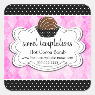 Sticker Carré Sticule Carré à base de chocolat au cacao chaud