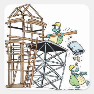 Sticker Carré Sticule de construction de tortue marécageuse