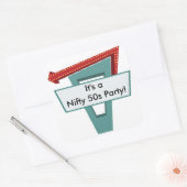 Sticker Carré Sticule les années 50 Diner 1 (Enveloppe)