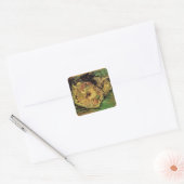 Sticker Carré Still Life Two Cut Sunflowers par Vincent van Gogh (Enveloppe)