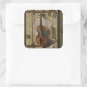 Sticker Carré Still Life, Violon et Musique (Sac)