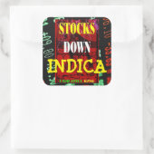 STICKER CARRÉ STOCK DESCENDRE L'INDE (Sac)