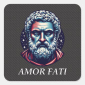 Sticker Carré Stoïcisme - Amor Fati (Devant)
