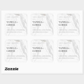 STICKER CARRÉ STONE DE MARBRE BLANC MODERNE SIMPLE ET ÉLÉGANT (Feuille)