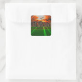 Sticker Carré Stonehenge Standing Stones au coucher du soleil (Sac)