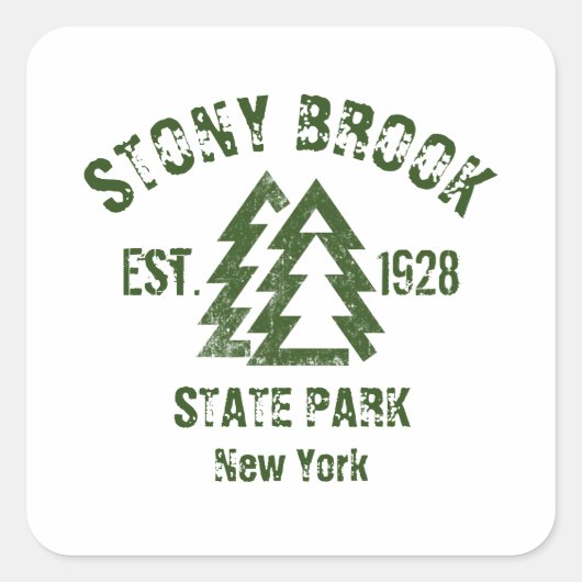 Sticker Carré Stony Brook State Park New York (Devant)