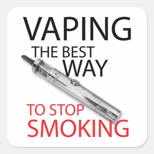 Sticker Carré Stop smoking (Devant)