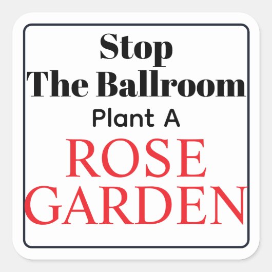 Sticker Carré Stop The Ballroom  (Devant)