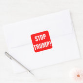 Sticker Carré STOP TRUMP Personnalisable Pour Président 2016 (Enveloppe)