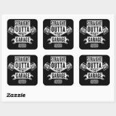 Sticker Carré Straight Outta The Garage Mechanic (Feuille)