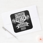 Sticker Carré Straight Outta The Garage Mechanic (Enveloppe)