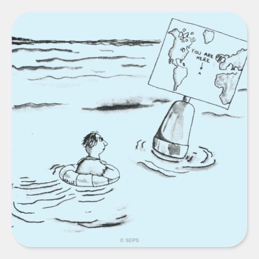 Sticker Carré Strandé (Devant)