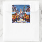 Sticker Carré Strasbourg, France Christmas   (Sac)