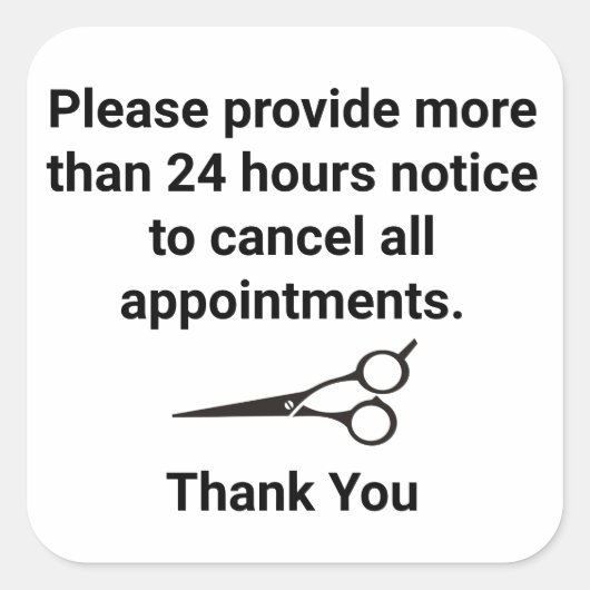 Sticker Carré Stratégie d'annulation (Devant)