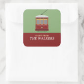 STICKER CARRÉ STREETCAR (ROUGE) (Sac)