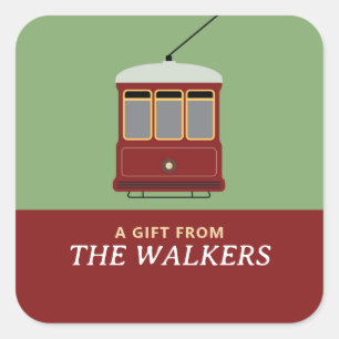 STICKER CARRÉ STREETCAR (ROUGE)