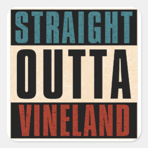 Sticker Carré Stright Outta Vineland New Jersey NJ