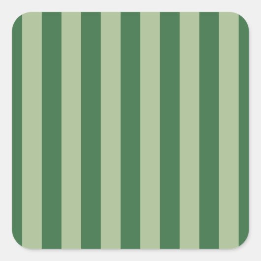 Sticker Carré Striped vert vertical (Devant)