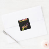 Sticker Carré Strong Girl Pastel Star (Enveloppe)