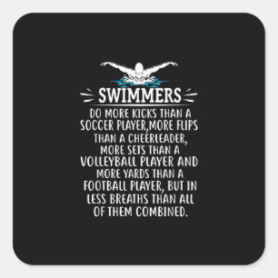 Sticker Carré Strong Swim Swimming Toxits For Men Women
