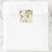 Sticker Carré Structure géologique du globe (Sac)