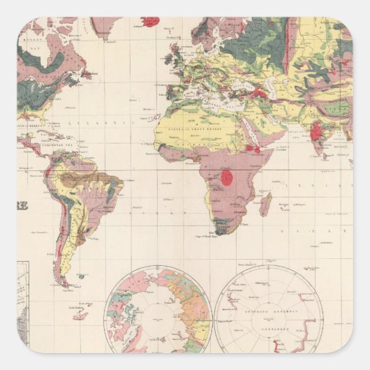 Sticker Carré Structure géologique du globe (Devant)