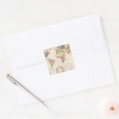 Sticker Carré Structure géologique du globe (Enveloppe)