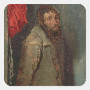 Sticker Carré Study of a Jewish Merchant