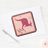 Sticker Carré Style australien de Noël australien (Enveloppe)