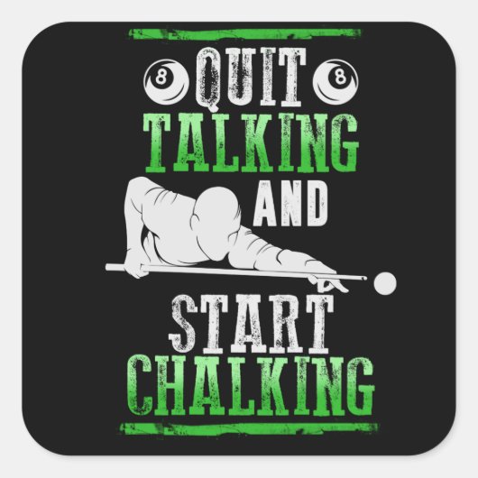 Sticker Carré Style Billard (Devant)