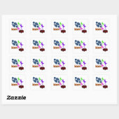 Sticker Carré style bizarre (Feuille)