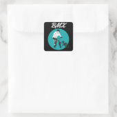 Sticker Carré Style BMX rétro cool Biker (Sac)