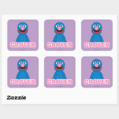 Sticker Carré Style Classique de Grover (Feuille)
