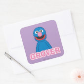 Sticker Carré Style Classique de Grover (Enveloppe)