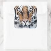 Sticker Carré Style de presse graphique Tiger en gras (Sac)