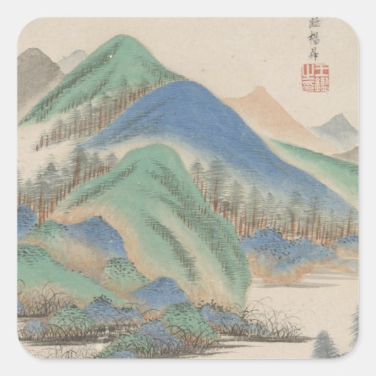 Sticker Carré Style de Various Landscape (Devant)