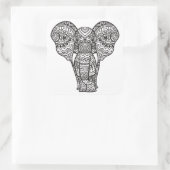 Sticker Carré Style éléphant décoratif (Sac)