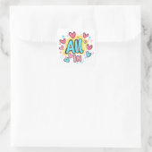 Sticker Carré Style Graffiti "All In" (Sac)
