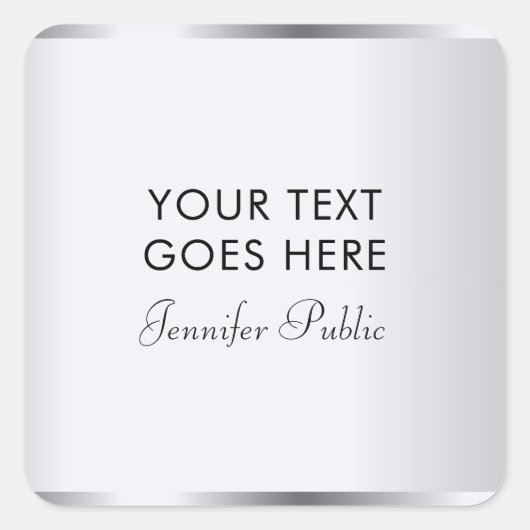 Sticker Carré Style Modèle Silver Look (Devant)