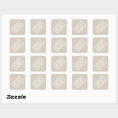 Sticker Carré Style moderne beige violet mince (Feuille)