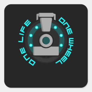 Sticker Carré Style néon EUC à une roue