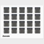 Sticker Carré Style Pneus en caoutchouc Texture automobile (Feuille)