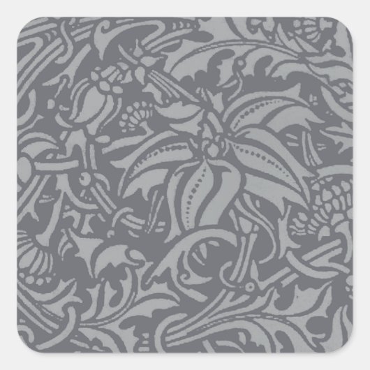 Sticker Carré Style Scottish Thistle Knot William Morris (Devant)