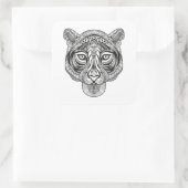 Sticker Carré Style Tiger (Sac)
