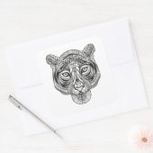 Sticker Carré Style Tiger (Enveloppe)