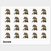 Sticker Carré Style vinyle abstrait argent dynamique (Feuille)